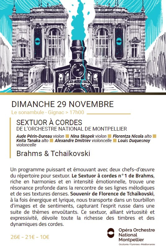 Brahms & Tchaïkovski — Sextuor à cordes de l’Orchestre national de Montpellier
